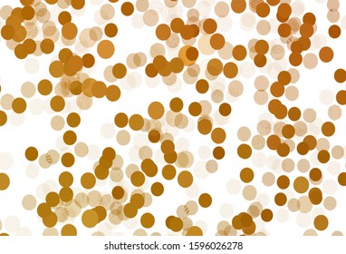 Light Orange vector layout with circle shapes. Abstract illustration with colored bubbles in nature style. Pattern for ads, leaflets.