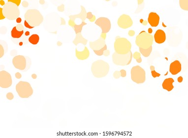 Light Orange vector layout with circle shapes. Beautiful colored illustration with blurred circles in nature style. New template for your brand book.