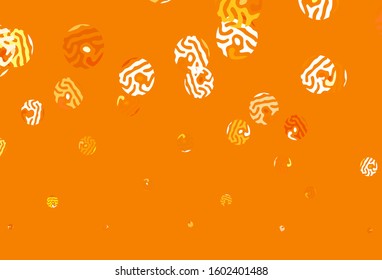 Light Orange vector layout with circle shapes. Blurred bubbles on abstract background with colorful gradient. Pattern for textures of wallpapers.