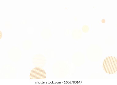 Light Orange vector layout with circle shapes. Illustration with set of shining colorful abstract circles. Pattern for textures of wallpapers.
