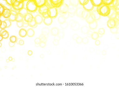 Light Orange vector layout with circle shapes. Illustration with set of shining colorful abstract circles. Pattern for textures of wallpapers.