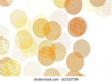 Light Orange vector layout with circle shapes. Beautiful colored illustration with blurred circles in nature style. Design for your business advert.