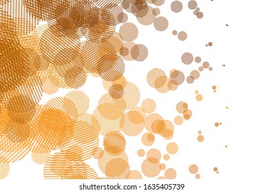 Light Orange vector layout with circle shapes. Blurred decorative design in abstract style with bubbles. New template for your brand book.