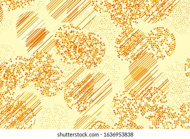 Light Orange vector layout with circle shapes. Beautiful colored illustration with blurred circles in nature style. Design for your business advert.