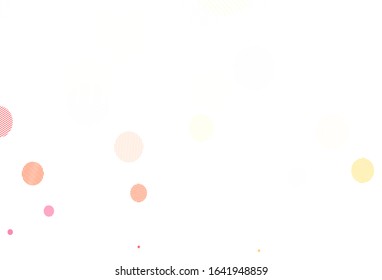 Light Orange vector layout with circle shapes. Modern abstract illustration with colorful water drops. Design for poster, banner of websites.
