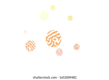 Light Orange vector layout with circle shapes. Modern abstract illustration with colorful water drops. Pattern for textures of wallpapers.