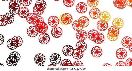 Light Orange vector layout with circle shapes. Abstract decorative design in gradient style with bubbles. Pattern for websites.