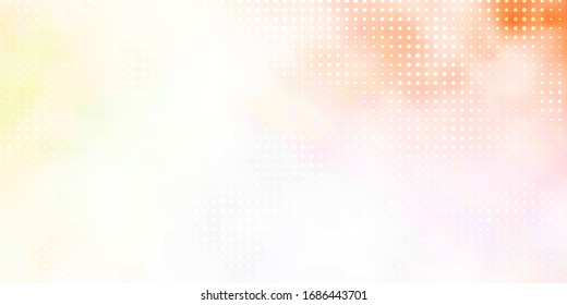 Light Orange vector layout with circle shapes. Abstract illustration with colorful spots in nature style. Pattern for booklets, leaflets.