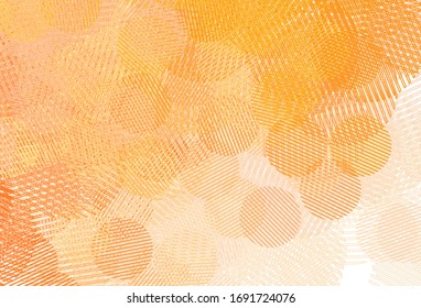 Light Orange vector layout with circle shapes. Glitter abstract illustration with blurred drops of rain. Design for poster, banner of websites.