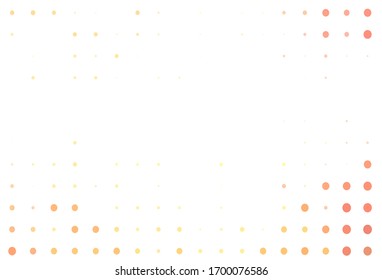 Light Orange vector layout with circle shapes. Illustration with set of shining colorful abstract circles. Design for your business advert.