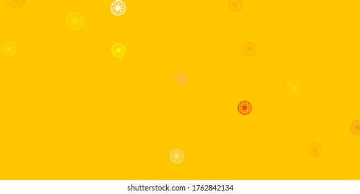 Light Orange vector layout with circle shapes. Abstract colorful disks on simple gradient background. Pattern for booklets, leaflets.