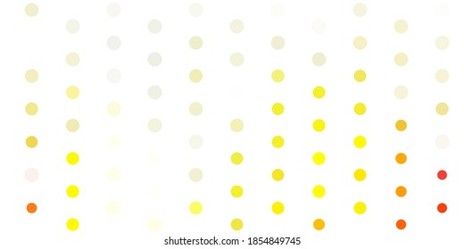Light orange vector layout with circle shapes. Abstract colorful disks on simple gradient background. Pattern for websites.