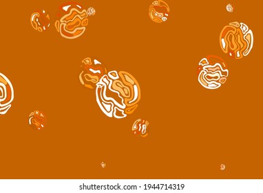 Light Orange vector layout with circle shapes. Glitter abstract illustration with blurred drops of rain. Pattern for beautiful websites.