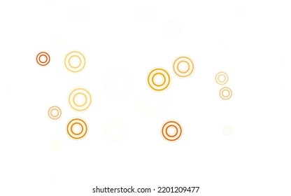 Light Orange vector layout with circle shapes. Beautiful colored illustration with blurred circles in nature style. Pattern for beautiful websites.