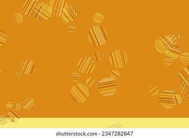 Light Orange vector layout with circle shapes. Beautiful colored illustration with blurred circles in nature style. Pattern for textures of wallpapers.