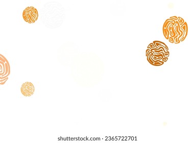 Light Orange vector layout with circle shapes. Glitter abstract illustration with blurred drops of rain. Pattern for beautiful websites.