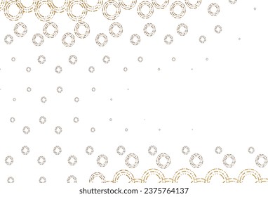 Light orange vector layout with circle shapes. Beautiful colored illustration with blurred circles in nature style. Design for posters, banners.