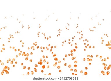 Light Orange vector layout with circle shapes. Modern abstract illustration with colorful water drops. Pattern for beautiful websites.