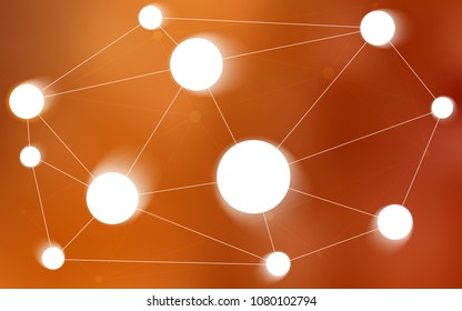 Light Orange vector layout with circles, lines. Modern abstract colorful illustration with spheres and lines. New design for ad, poster, banner of your website.