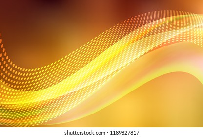 Light Orange vector layout with circles, lines. Abstract illustration with colorful discs and triangles. New template for your brand book.