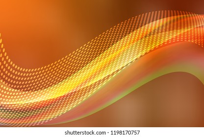 Light Orange vector layout with circles, lines. Modern abstract colorful illustration with spheres and lines. Design for poster, banner of websites.