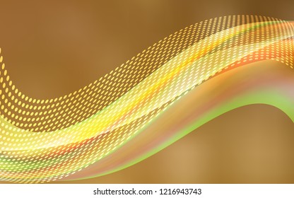Light Orange vector layout with circles, lines. Abstract illustration with colorful discs and triangles. Design for your business advert.