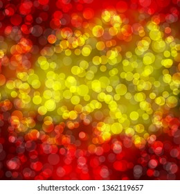 Light Orange vector layout with circles. Colorful illustration with gradient dots in nature style. Pattern for booklets, leaflets.