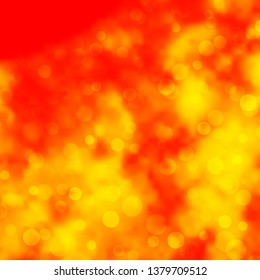 Light Orange vector layout with circles. Illustration with set of shining colorful abstract spheres. Pattern for booklets, leaflets.