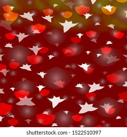 Light Orange vector layout with circles, stars. Colorful disks, stars on simple gradient background. Design for wallpaper, fabric makers.