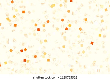 Light Orange vector layout with circles, lines, rectangles. Circles, lines, rhombus with colorful gradient. Smart design for your adverts.