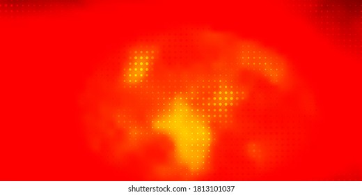 Light Orange vector layout with circles. Abstract decorative design in gradient style with bubbles. Pattern for wallpapers, curtains.