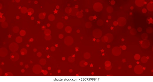 Light Orange vector layout with circles, stars. Abstract illustration with colorful shapes of circles, stars. Design for textile, fabric, wallpapers.