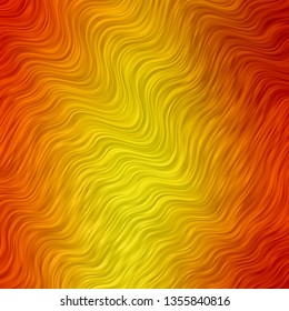 Light Orange vector layout with circular arc. Illustration in abstract style with gradient curved.  Best design for your ad, poster, banner.