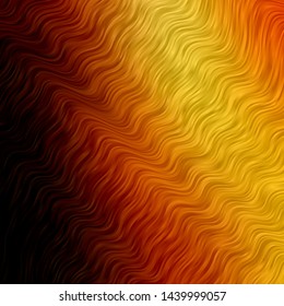Light Orange vector layout with circular arc. Gradient illustration in simple style with bows. Pattern for commercials, ads.