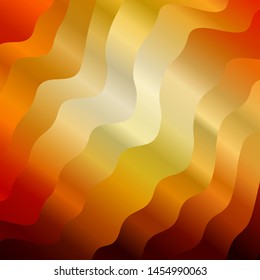 Light Orange vector layout with circular arc. Colorful geometric sample with gradient curves.  Pattern for commercials, ads.