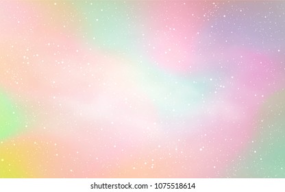 Light Orange vector layout with cosmic stars. Glitter abstract illustration with colorful cosmic stars. Pattern for astronomy websites.