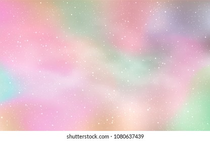 Light Orange vector layout with cosmic stars. Space stars on blurred abstract background with gradient. Pattern for astrology websites.