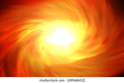 Light Orange vector layout with cosmic stars. Shining illustration with sky stars on abstract template. Smart design for your business advert.