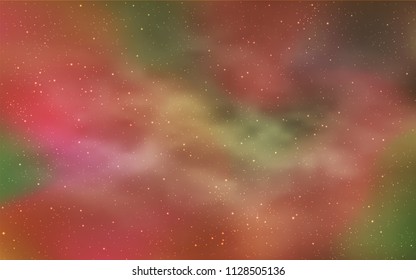 Light Orange vector layout with cosmic stars. Blurred decorative design in simple style with galaxy stars. Pattern for astronomy websites.