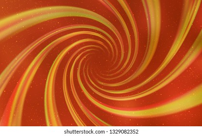 Light Orange vector layout with cosmic stars. Glitter abstract illustration with colorful cosmic stars. Pattern for astronomy websites.