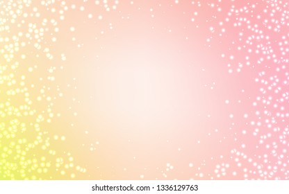 Light Orange vector layout with cosmic stars. Blurred decorative design in simple style with galaxy stars. Smart design for your business advert.