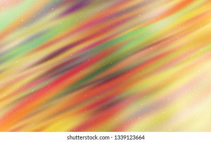 Light Orange vector layout with cosmic stars. Space stars on blurred abstract background with gradient. Pattern for astronomy websites.