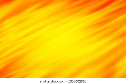 Light Orange vector layout with cosmic stars. Modern abstract illustration with Big Dipper stars. Smart design for your business advert.