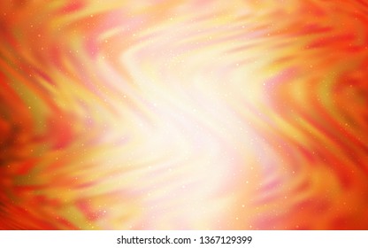 Light Orange vector layout with cosmic stars. Blurred decorative design in simple style with galaxy stars. Pattern for astrology websites.