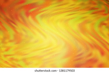 Light Orange vector layout with cosmic stars. Shining colored illustration with bright astronomical stars. Pattern for futuristic ad, booklets.