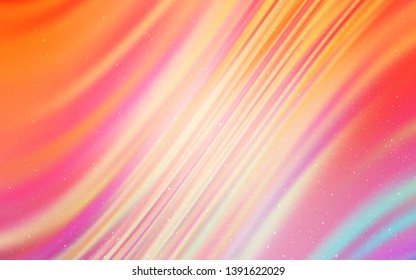 Light Orange vector layout with cosmic stars. Modern abstract illustration with Big Dipper stars. Best design for your ad, poster, banner.