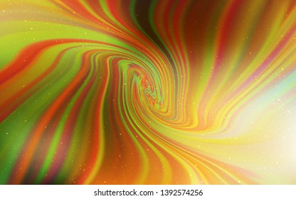 Light Orange vector layout with cosmic stars. Glitter abstract illustration with colorful cosmic stars. Template for cosmic backgrounds.
