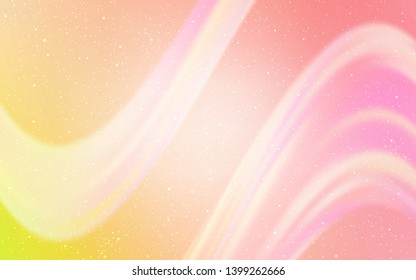 Light Orange vector layout with cosmic stars. Shining colored illustration with bright astronomical stars. Best design for your ad, poster, banner.