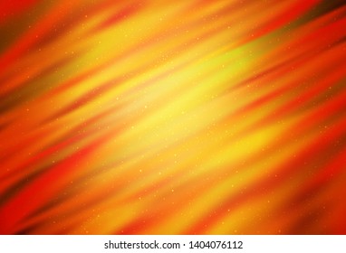 Light Orange vector layout with cosmic stars. Shining colored illustration with bright astronomical stars. Pattern for futuristic ad, booklets.