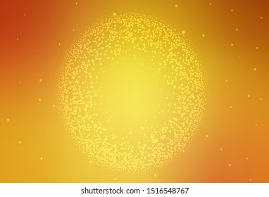 Light Orange vector layout with cosmic stars. Modern abstract illustration with Big Dipper stars. Smart design for your business advert.